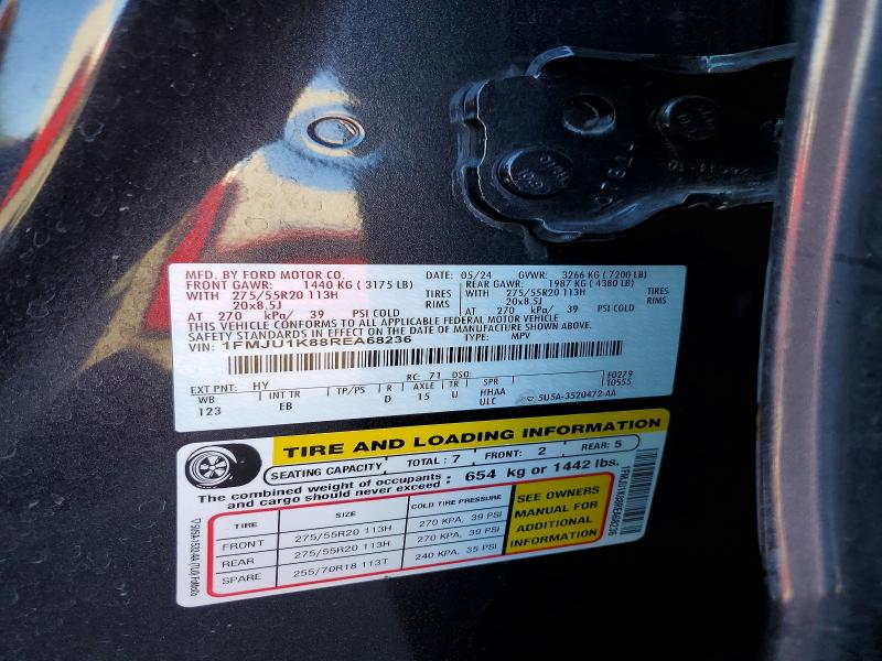 Продажа на аукционе авто 2024 Ford Expedition, vin: 1FMJU1K88REA68236, номер лота: 73091525