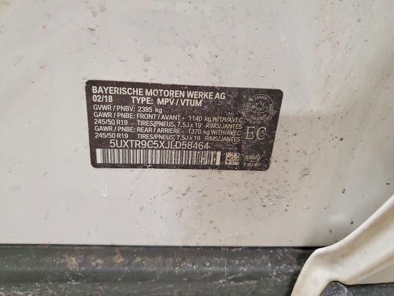 Продажа на аукционе авто 2018 Bmw X3, vin: 5UXTR9C5XJLD58464, номер лота: 73904315