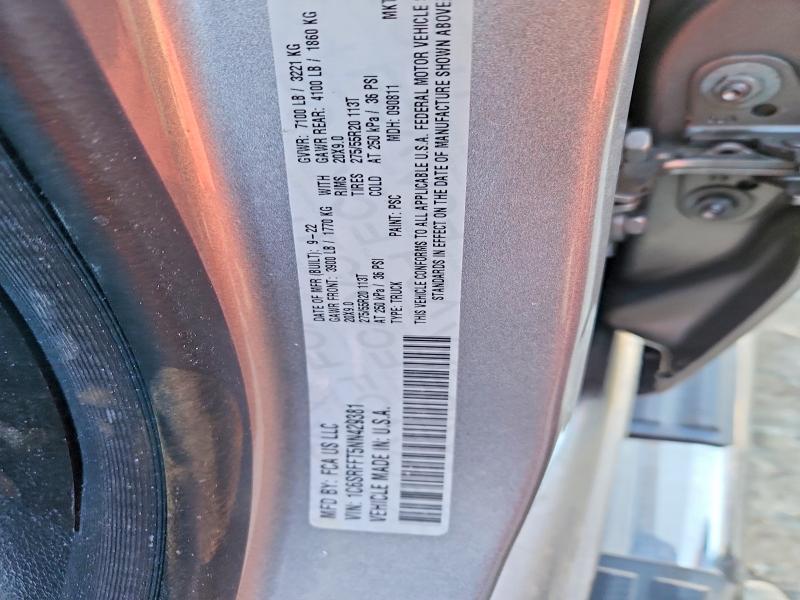 72671825 :رقم المزاد ، 1C6SRFFT5NN429381 vin ، 2022 Ram 1500 مزاد بيع