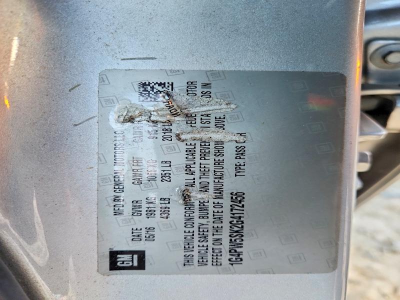 2016 Buick Verano მანქანა იყიდება აუქციონზე, vin: 1G4PW5SK2G4172456, აუქციონის ნომერი: 73027955