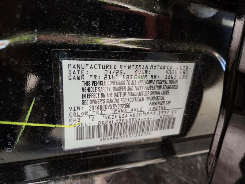 Aukcja sprzedaży 2025 Nissan Sentra, vin: 3N1AB8DVXSY332350, numer aukcji: 99220595