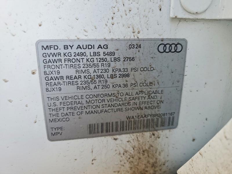 Продажа на аукционе авто 2024 Audi Q5, vin: WA1EAAFY8R2081167, номер лота: 72164335