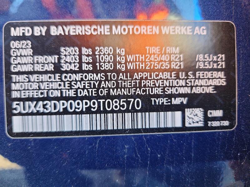 Продажа на аукционе авто 2023 Bmw X3, vin: 5UX43DP09P9T08570, номер лота: 73424395