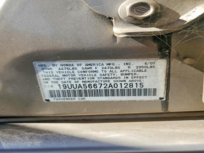 2002 Acura 3.2tl მანქანა იყიდება აუქციონზე, vin: 19UUA56672A012815, აუქციონის ნომერი: 73266945