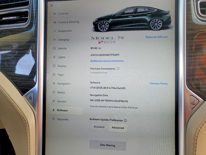 Aukcja sprzedaży 2014 Tesla Model S, vin: 5YJSA1H16EFP33011, numer aukcji: 99020275