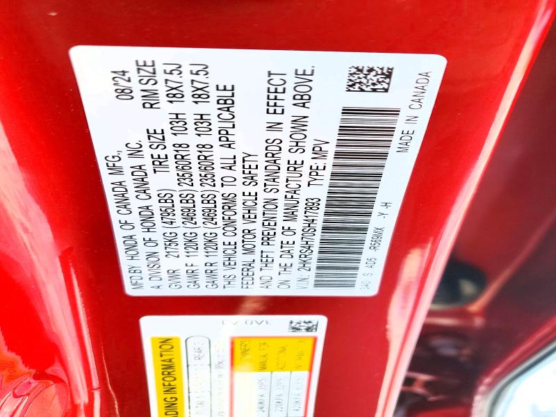 Aukcja sprzedaży 2025 Honda Cr-v, vin: 2HKRS4H70SH417893, numer aukcji: 96882015