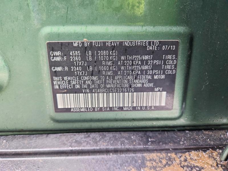 Aukcja sprzedaży 2014 Subaru Outback, vin: 4S4BRCLC5E3216126, numer aukcji: 99367995