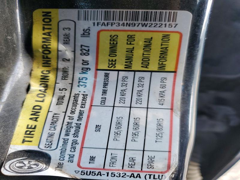 Продаж на аукціоні авто 2007 Ford Focus, vin: 1FAFP34N97W222157, номер лоту: 74706005