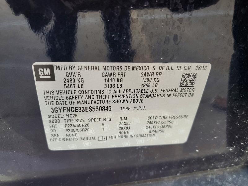 2014 Cadillac Srx მანქანა იყიდება აუქციონზე, vin: 3GYFNCE33ES530845, აუქციონის ნომერი: 74338175