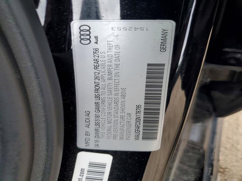 Продажа на аукционе авто 2016 Audi A6 Premium, vin: WAUGFAFC0GN178795, номер лота: 72532195