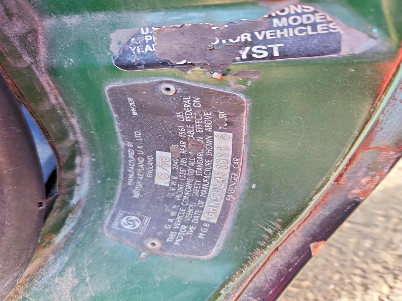 Продаж на аукціоні авто 1979 Mg B, vin: GHN5UL471811G, номер лоту: 73418525