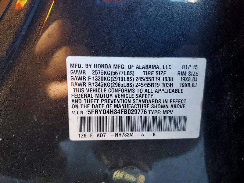 Aukcja sprzedaży 2015 Acura Mdx, vin: 5FRYD4H84FB029776, numer aukcji: 72676925
