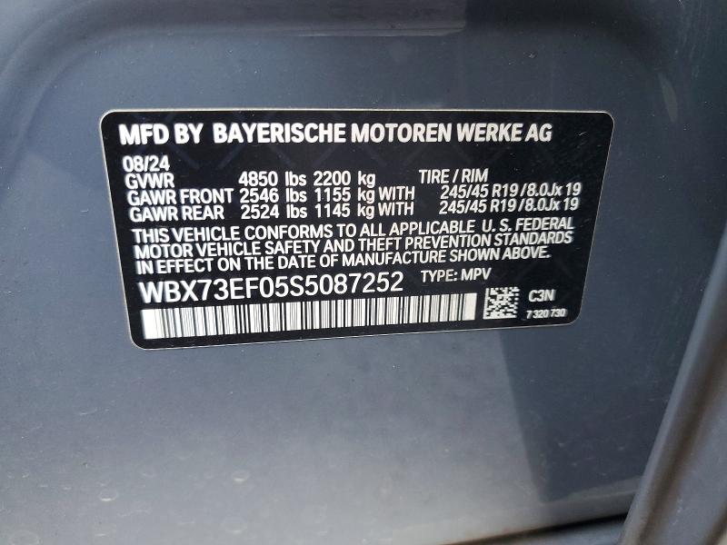 Продаж на аукціоні авто 2025 Bmw X1, vin: WBX73EF05S5087252, номер лоту: 73934525
