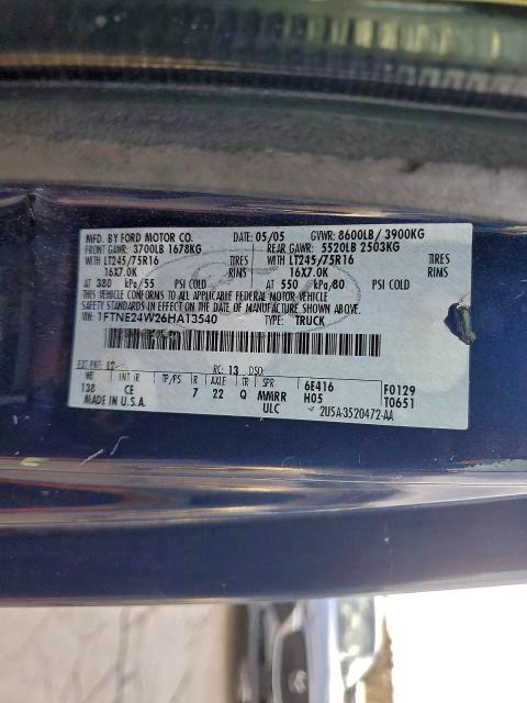 Aukcja sprzedaży 2006 Ford Econoline, vin: 1FTNE24W26HA13540, numer aukcji: 98940965