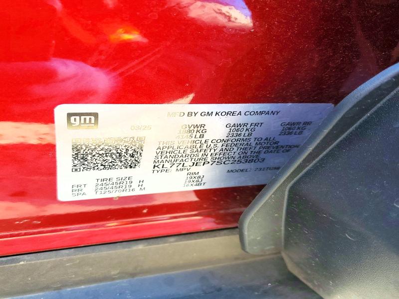 Aukcja sprzedaży 2025 Chevrolet Trax 2rs, vin: KL77LJEP7SC253803, numer aukcji: 73815875