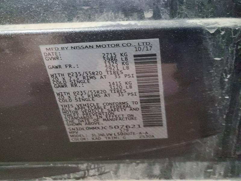 Aukcja sprzedaży 2018 Infiniti Qx60, vin: 5N1DL0MMXJC507621, numer aukcji: 74434225