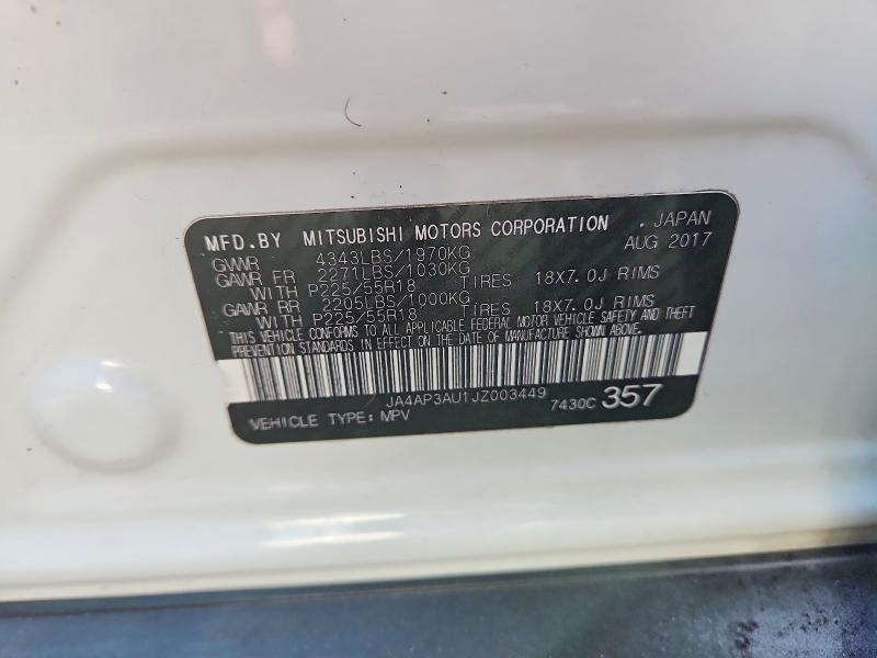 Продаж на аукціоні авто 2018 Mitsubishi Outlander Sport, vin: JA4AP3AU1JZ003449, номер лоту: 99113205