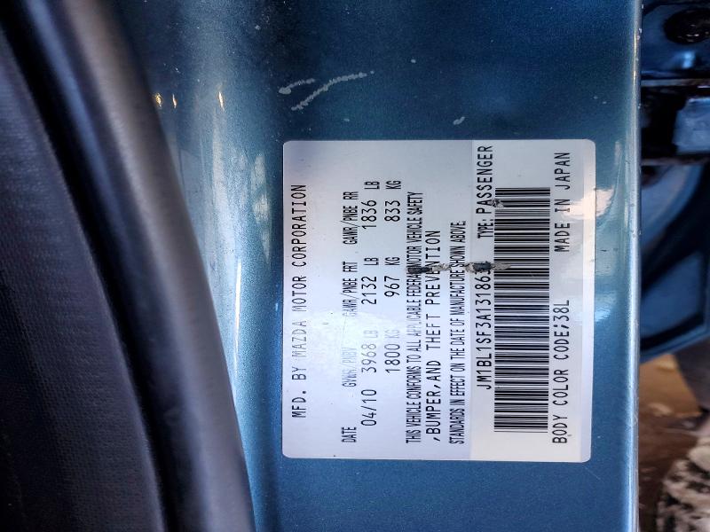 Auction sale of the 2010 Mazda 3, vin: JM1BL1SF3A1318634, lot number: 74092345