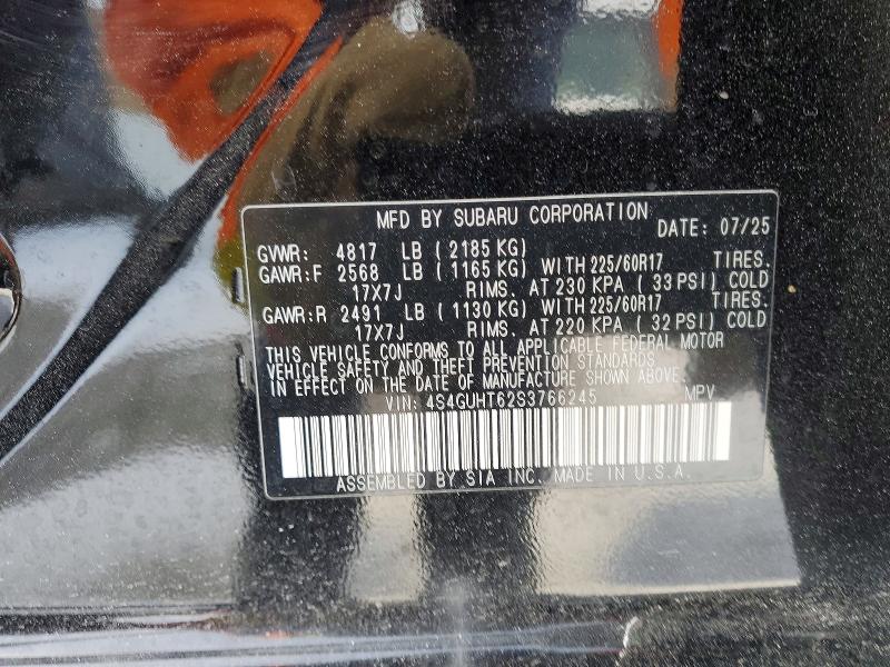 Aukcja sprzedaży 2025 Subaru Crosstrek, vin: 4S4GUHT62S3766245, numer aukcji: 75351115