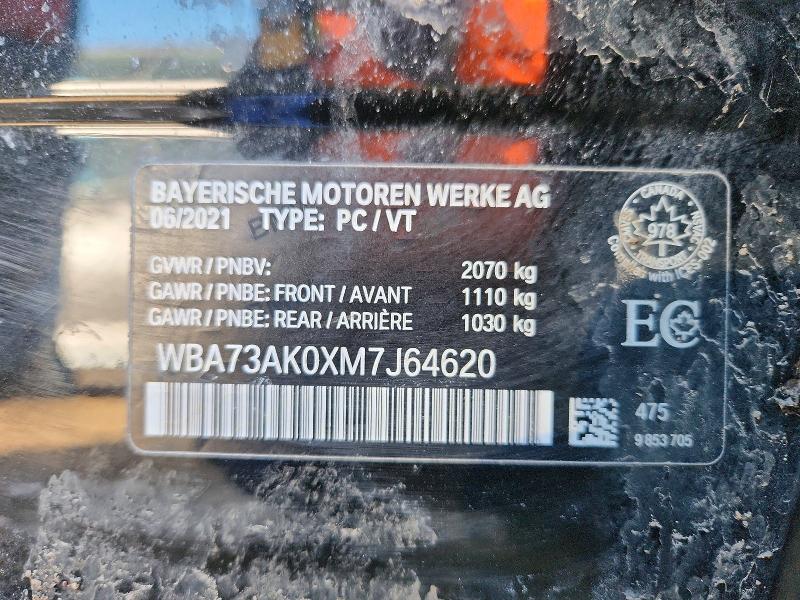 Aukcja sprzedaży 2021 Bmw 228i Xdrive Gran Cou, vin: WBA73AK0XM7J64620, numer aukcji: 74056915