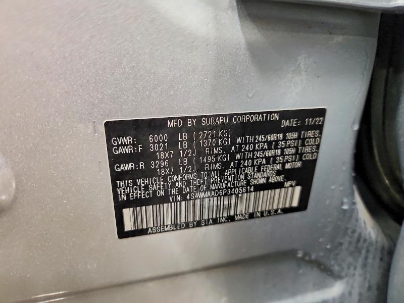 Продажа на аукционе авто 2023 Subaru Ascent, vin: 4S4WMAAD6P3405614, номер лота: 96689945