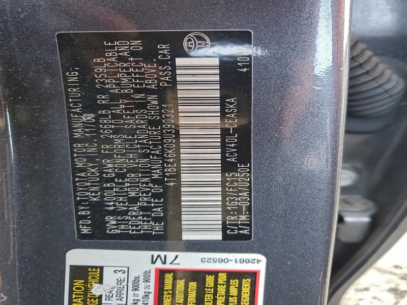 Aukcja sprzedaży 2009 Toyota Camry Base, vin: 4T1BE46K09U390321, numer aukcji: 73257745