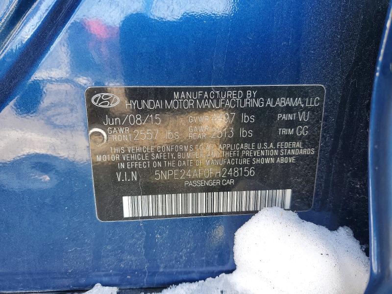 Aukcja sprzedaży 2015 Hyundai Sonata, vin: 5NPE24AF0FH248156, numer aukcji: 73503375