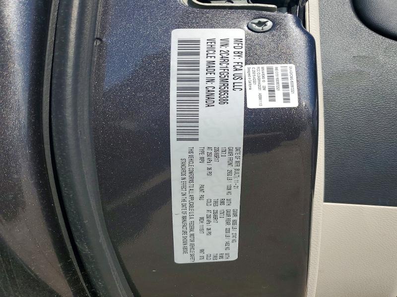 72750735 :رقم المزاد ، 2C4RC1FG5MR585386 vin ، 2021 Chrysler Pacifica مزاد بيع