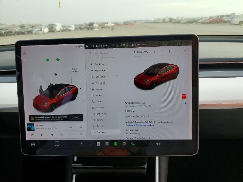 Aukcja sprzedaży 2019 Tesla Model 3, vin: 5YJ3E1EA9KF312277, numer aukcji: 73940285