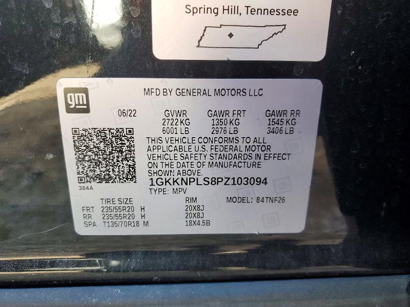 Aukcja sprzedaży 2023 Gmc Acadia, vin: 1GKKNPLS8PZ103094, numer aukcji: 74914945