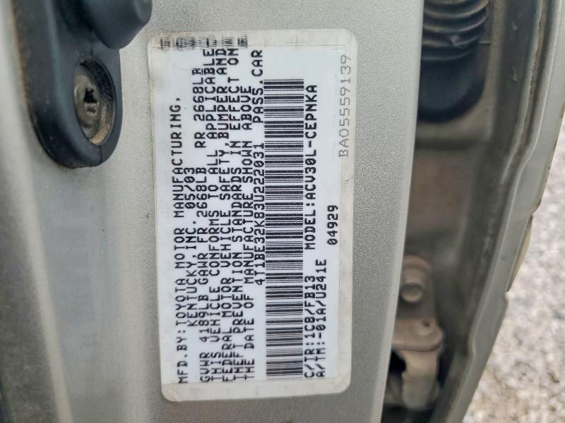 74484395 :رقم المزاد ، 4T1BE32K83U222031 vin ، 2003 Toyota Camry مزاد بيع