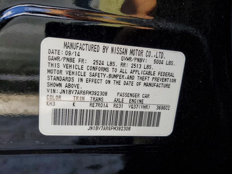 Продажа на аукционе авто 2015 Infiniti Q50, vin: JN1BV7AR6FM392308, номер лота: 73421195