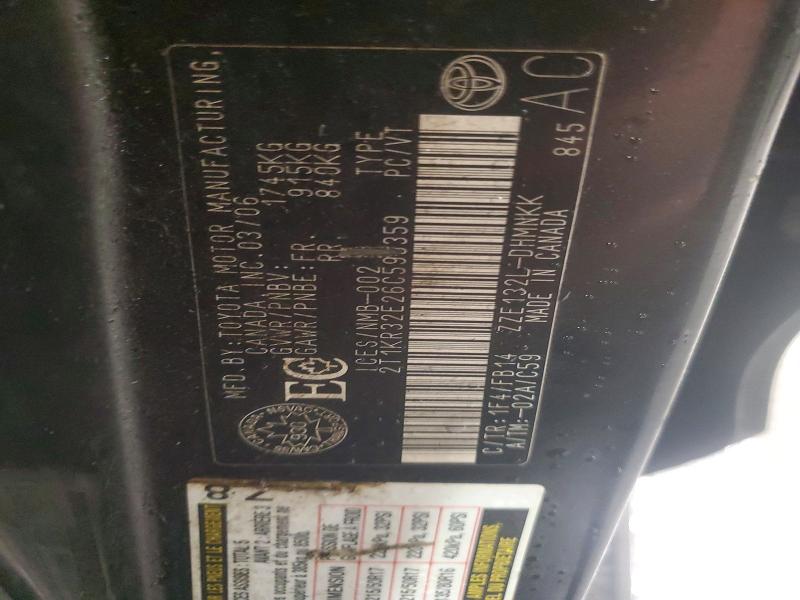 Aukcja sprzedaży 2006 Toyota Corolla Ma, vin: 2T1KR32E26C599359, numer aukcji: 73177085