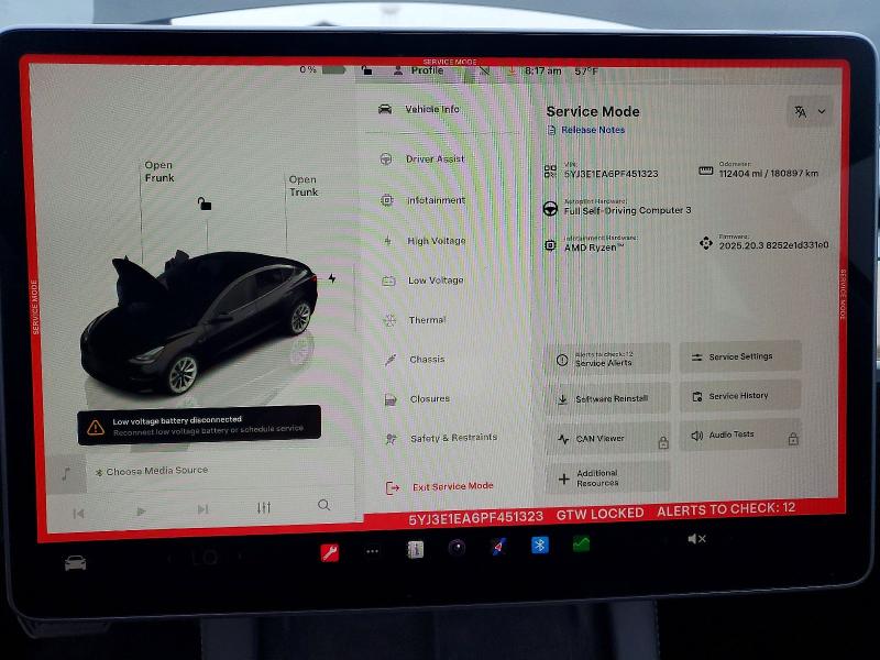 Aukcja sprzedaży 2023 Tesla Model 3, vin: 5YJ3E1EA6PF451323, numer aukcji: 99712935