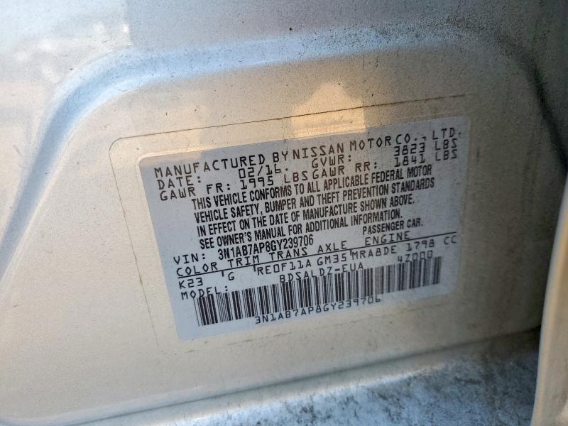 2016 Nissan Sentra S მანქანა იყიდება აუქციონზე, vin: 3N1AB7AP8GY239706, აუქციონის ნომერი: 74167655