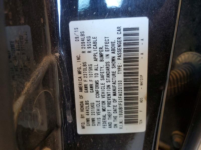 2015 Acura Tlx მანქანა იყიდება აუქციონზე, vin: 19UUB1F51FA030150, აუქციონის ნომერი: 99309575