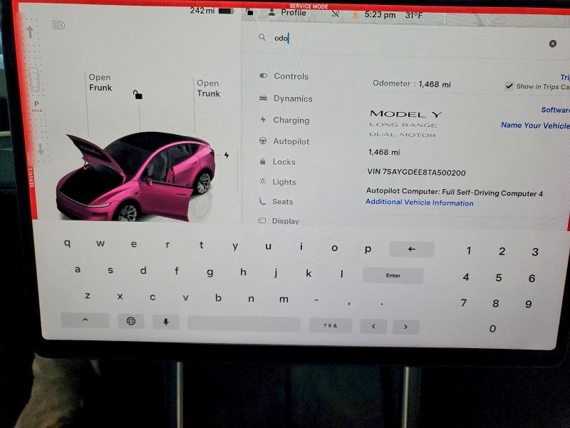 Aukcja sprzedaży 2026 Tesla Model Y, vin: 7SAYGDEE8TA500200, numer aukcji: 72840645