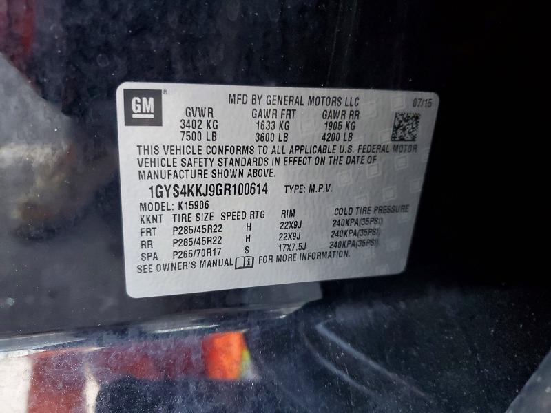 Продаж на аукціоні авто 2016 Cadillac Escalade, vin: 1GYS4KKJ9GR100614, номер лоту: 73429315