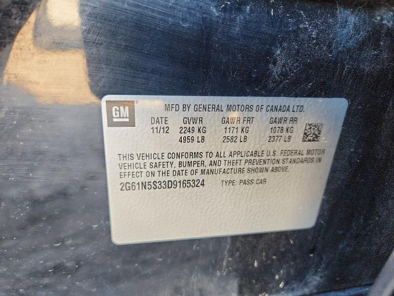 Aukcja sprzedaży 2013 Cadillac Xts, vin: 2G61N5S33D9165324, numer aukcji: 73464875