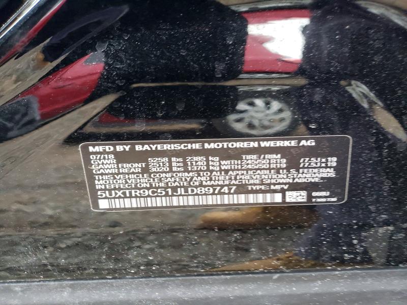 Aukcja sprzedaży 2018 Bmw X3, vin: 5UXTR9C51JLD89747, numer aukcji: 73002565