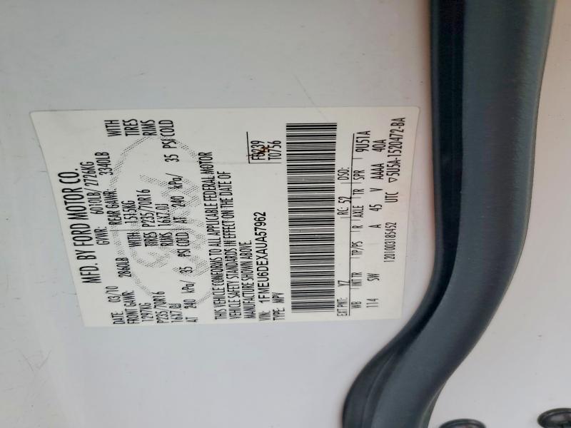 Aukcja sprzedaży 2010 Ford Explorer, vin: 1FMEU6DEXAUA57962, numer aukcji: 99497915