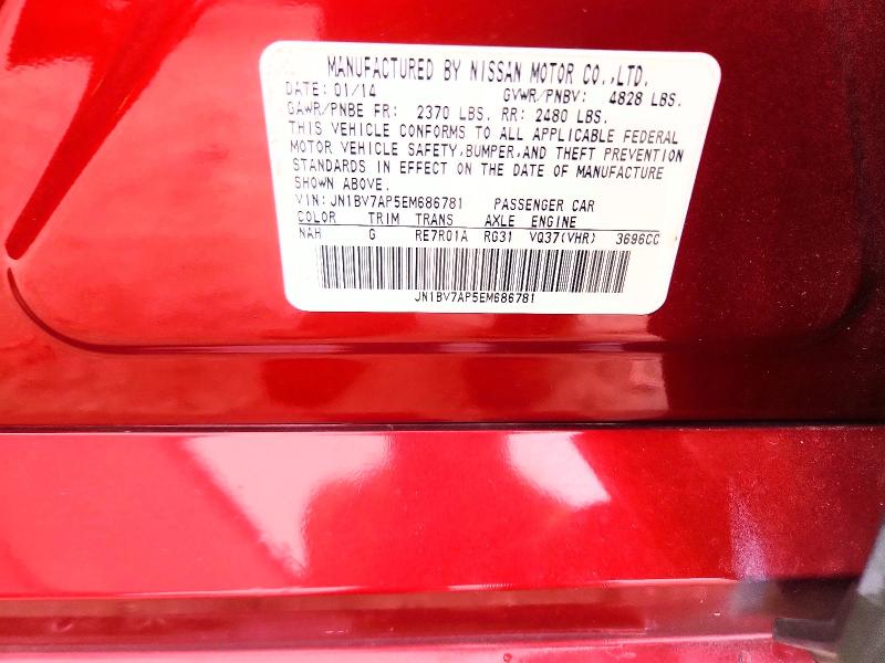 Продаж на аукціоні авто 2014 Infiniti Q50 Base, vin: JN1BV7AP5EM686781, номер лоту: 97196075