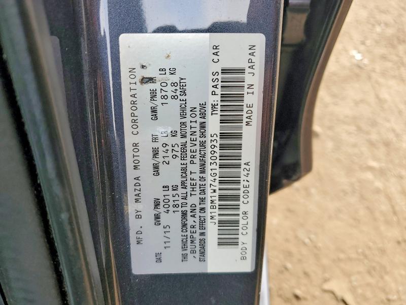 Продажа на аукционе авто 2016 Mazda 3, vin: JM1BM1W74G1309935, номер лота: 99918765