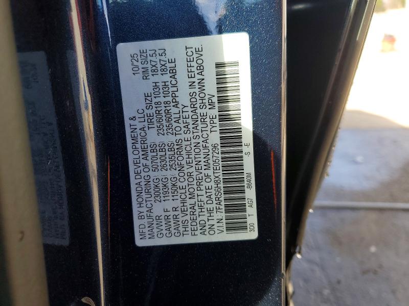 73422155 :رقم المزاد ، 7FARS6H8XTE057296 vin ، 2026 Honda Cr-v مزاد بيع