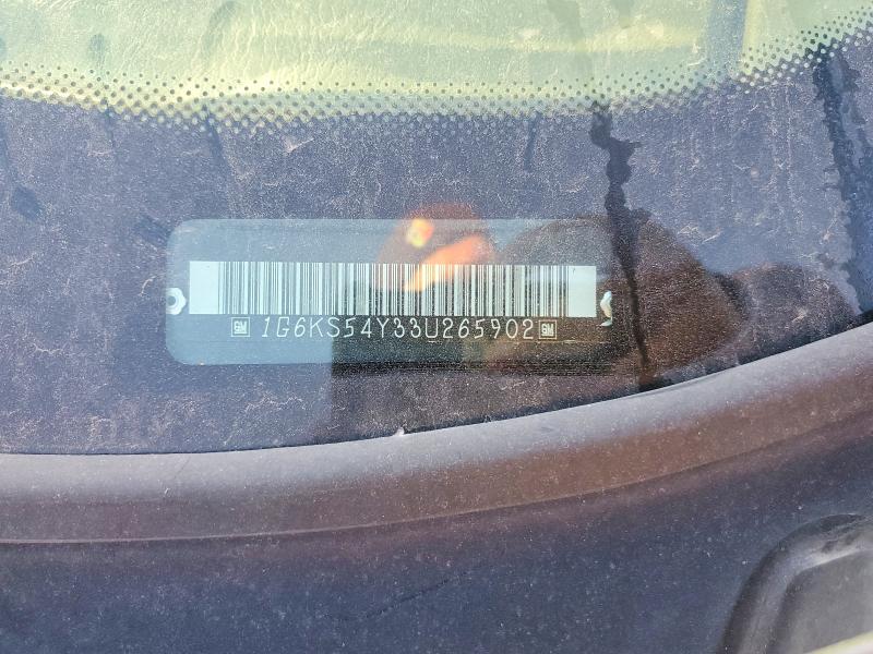 99217725 :رقم المزاد ، 1G6KS54Y33U265902 vin ، 2003 Cadillac Seville مزاد بيع