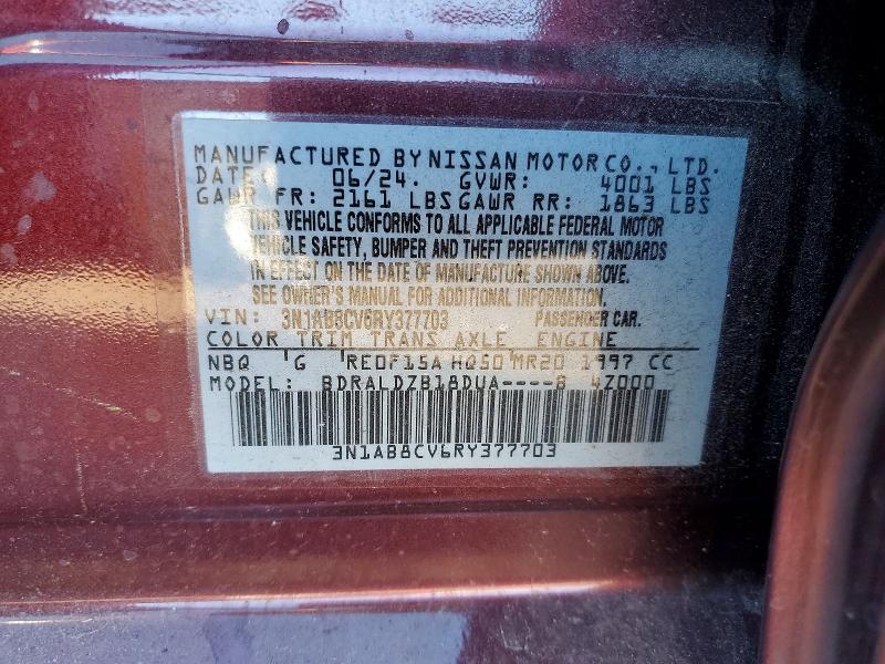 73224965 :رقم المزاد ، 3N1AB8CV6RY377703 vin ، 2024 Nissan Sentra مزاد بيع