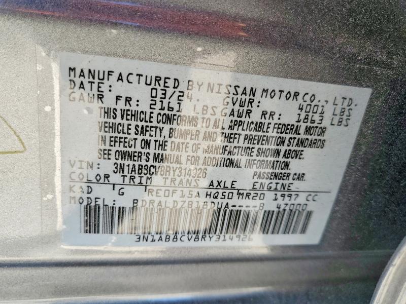 Aukcja sprzedaży 2024 Nissan Sentra, vin: 3N1AB8CV8RY314926, numer aukcji: 99902595