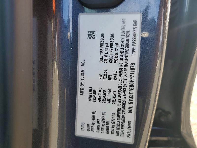 Продажа на аукционе авто 2023 Tesla Model 3, vin: 5YJ3E1EB6PF711079, номер лота: 95681875