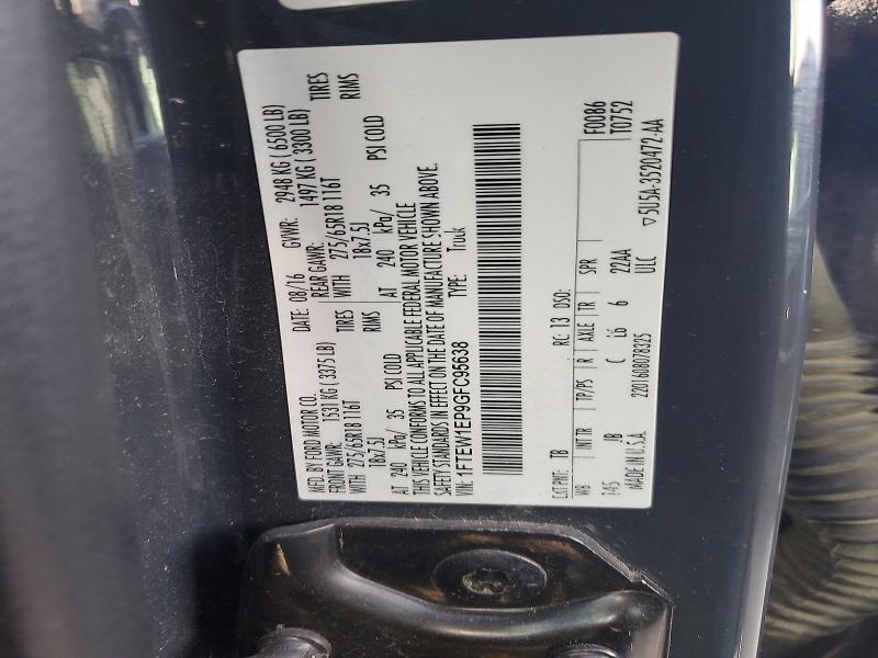 Продажа на аукционе авто 2016 Ford F150, vin: 1FTEW1EP9GFC95638, номер лота: 74230855
