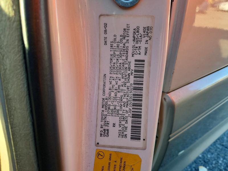 Aukcja sprzedaży 2003 Lexus Rx, vin: JTJGF10U530150239, numer aukcji: 73834085